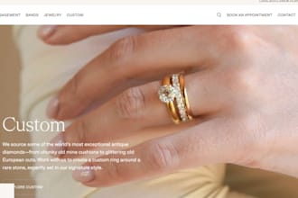 build handmade jewelry shopify store, engagement ring, fine jewelry website
