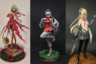 custom detailed 3d print and paint miniature action figure anime dnd aos resin