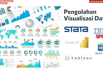 create data visualization in power bi, tableau, IBM spss or stata