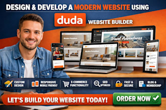 design and develop a modern website using duda website builder
