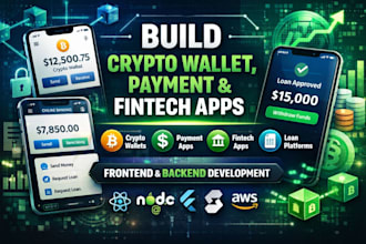 build crypto wallet app, cash app, payment app, fintech app, loan app, neo app