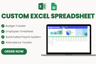 create automated employee timesheet, payroll tracker, attendance tracker, excel