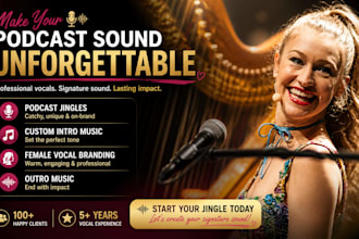 be an edm vocalist, singer songwriting, pop singer jingle and intro music singer