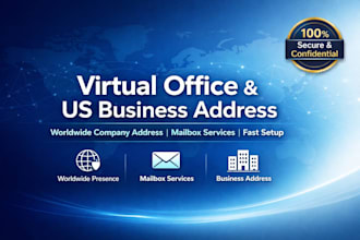 provide virtual office, company address worldwide, and US mailbox