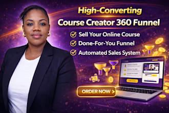 build your course creator 360 funnel website and automation system cc360