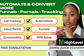 setup gohighlevel automations call tracking client portal communities ghl funnel