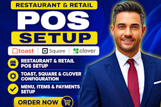 restaurant pos, retail pos, toast square clover pos setup