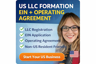 form your US llc, get ein, and provide operating agreement