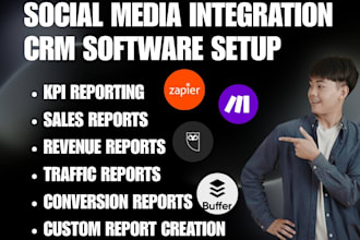 setup social media integration zapier make hootsuite buffer sprout social