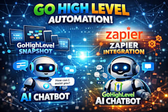 go high level automation, gohighlevel snapshot, ai chatbot, zapier integration