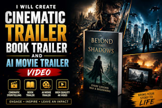 create cinematic trailer book trailer and ai movie trailer video