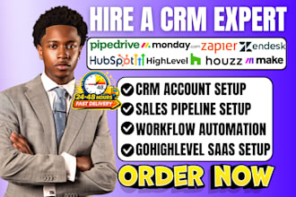 zendesk houzz pro hubspot pipedrive data migration gohighlevel crm integration