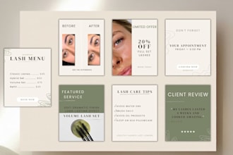 editable templates for beauty businesses in canva