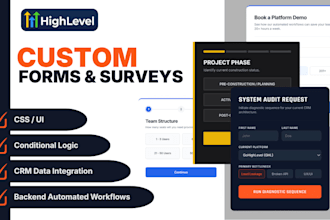 build a gohighlevel custom form or survey