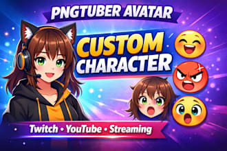 create custom pngtuber avatar with expressions for twitch youtube and streaming