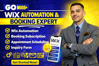 setup wix automation, booking subscription, appointment scheduling, inquiry form