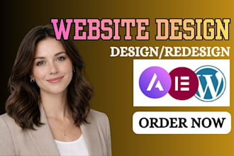 design wordpress elementor website using astra theme