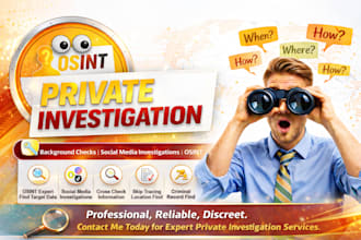 do social media investigation background check find someone osint people search
