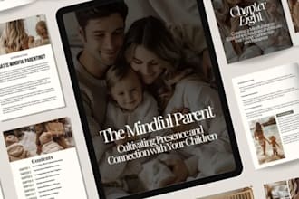 design mindful parenting ebook, guide, or lead magnet in canva