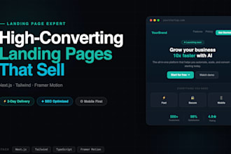 build a high converting landing page with nextjs, framer motion and tailwind