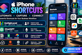 build apple shortcuts for gohighlevel CRM lead capture and followup automation