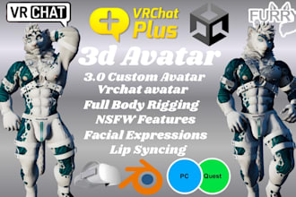 do custom vrchat avatar vrc avatar furry vrchat avatar vrc rigging nsfw pc quest