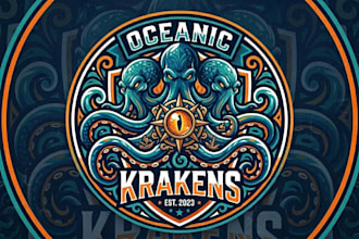 design amazing octopus mascot logo for gaming and brand