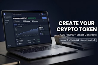 create erc20 bep20 token smart contract and crypto presale website, memecoin