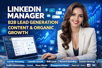 be your linkedin manager for b2b lead generation content and organic growth