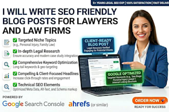 write SEO friendly blog posts for lawyers and law firms