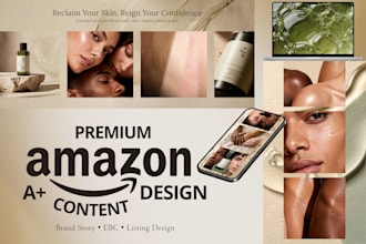 create luxury amazon brand story and a plus content