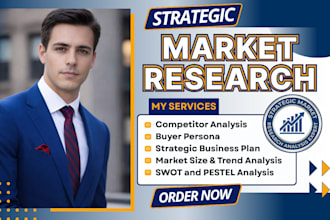 conduct strategic market research, competitor analysis for your startup business