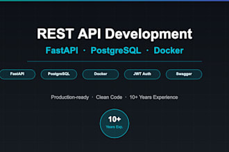 develop a rest API with fastapi, postgresql and docker