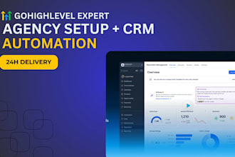 be your gohighlevel expert for agency setup and CRM automation