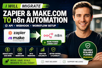 migrate zapier make com workflows to n8n automation api webhook setup