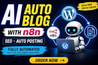 create ai wordpress automation with n8n for autoblog, SEO and content publishing