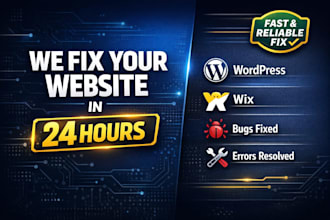 fix any wix studio or wordpress issues in 24 hours