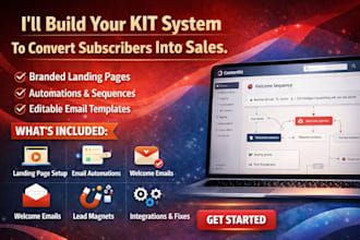 convertkit landing page automation kit newsletter kit email template expert