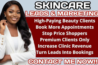 skincare leads, skin care ads, aesthetic clinic, lead generation, medspa booking