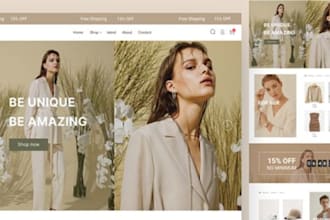 build women clothing shopify store, fashion shopify store, boutique website des