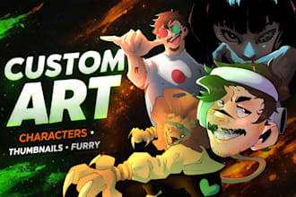 draw custom characters, thumbnails, furry art and more