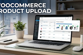do wordpress data entry and woocommerce product upload