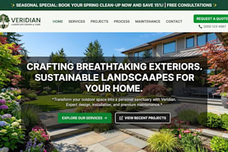 design landscaping website gardening website snow removal lawn care website