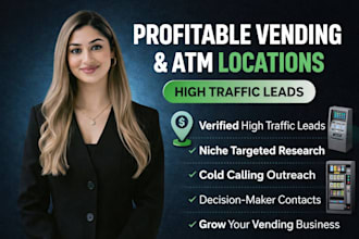 find and secure vending machine or atm locations with verified leads