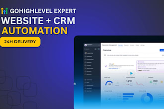 design a professional gohighlevel website and CRM automation