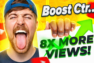 design attractive youtube thumbnail, clickbait thumbnail and gaming thumbnail