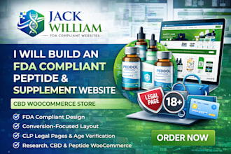 create fda compliant peptide cbd woocommerce store