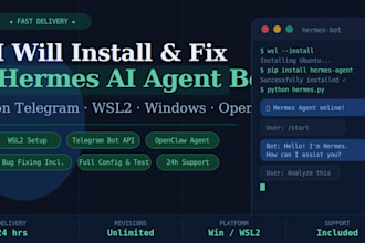 install fix hermes ai agent telegram bot window wsl2 setup openclaw hermes agent