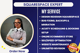 design or redesign squarespace clothing store, fashion brand ecommerce website