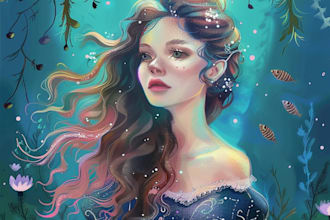 create a classical vintage fairy tale illustration